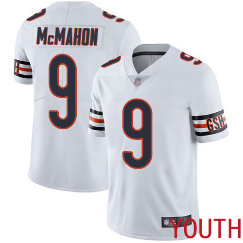 Chicago Bears Limited White Youth Jim McMahon Road Jersey NFL Football #9 Vapor Untouchable->youth nfl jersey->Youth Jersey